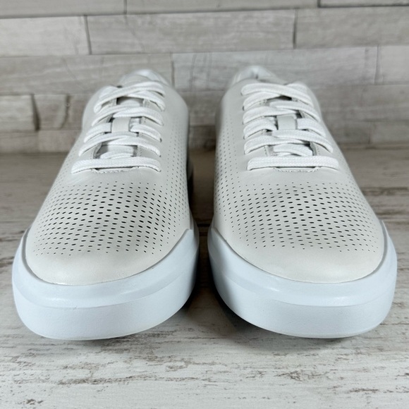Cole Haan Men's 8M GrandPrø Rally Laser Cut Leather Sneakers White NEW - Picture 4 of 12
